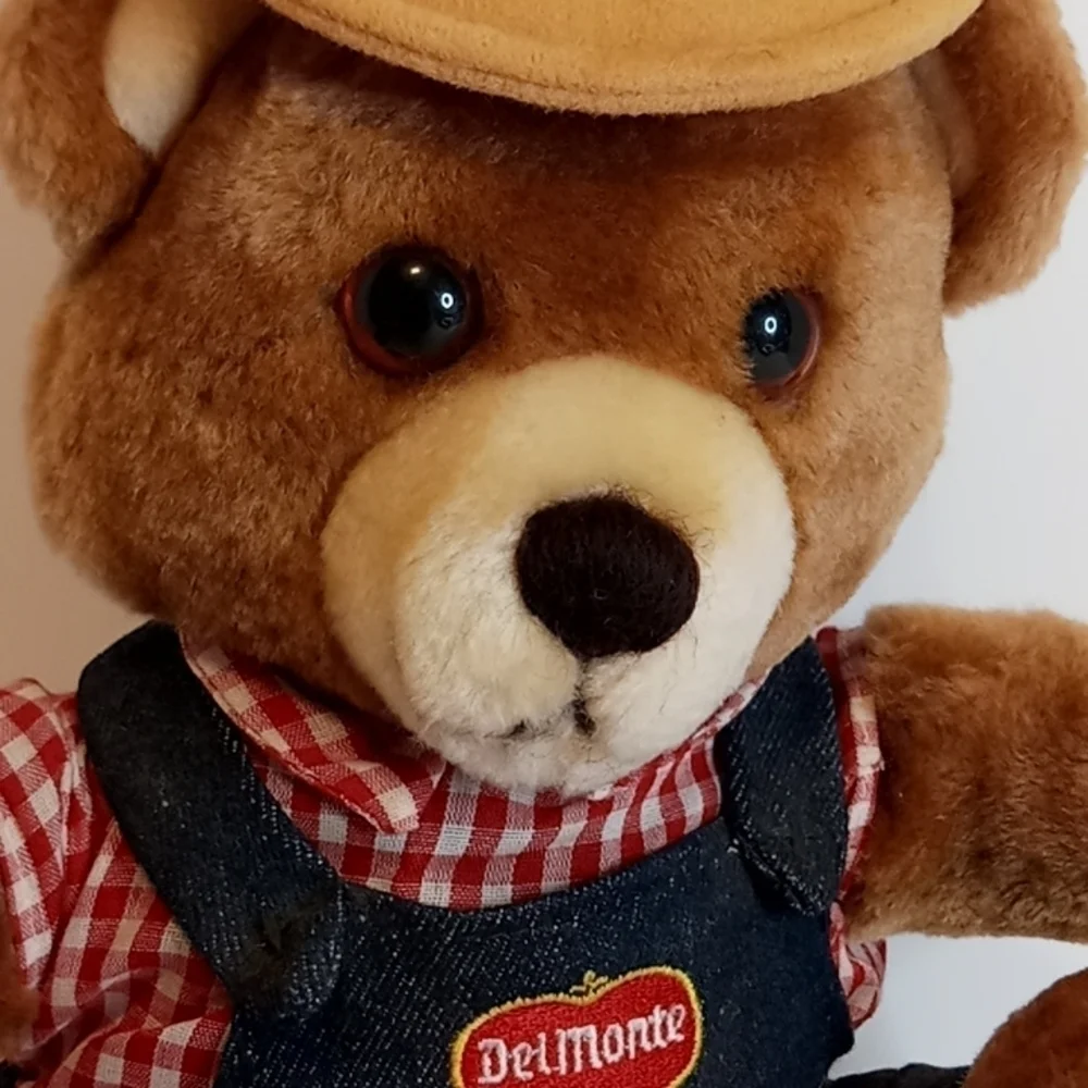 Like New 𝅺Vintage Del Monte Brand Collectible Merch Teddy Bear Stuffed Animal